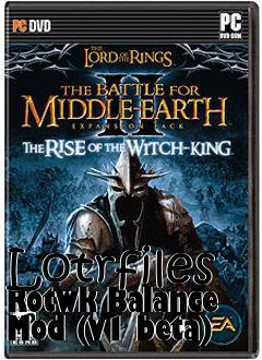 Box art for Lotrfiles Rotwk Balance Mod (v1 beta)