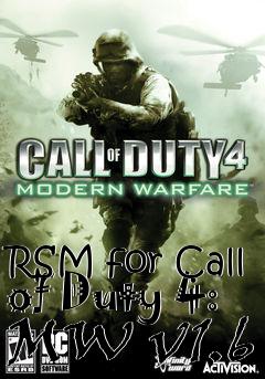 Box art for RSM for Call of Duty 4: MW v1.6