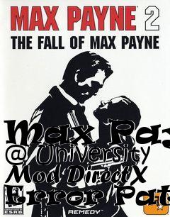 Box art for Max Payne @ University Mod DirectX Error Patch