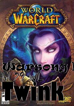 Box art for Warsong PVP lvl 29 WL Twink