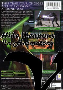 Box art for Hide Weapons In Animatons V2