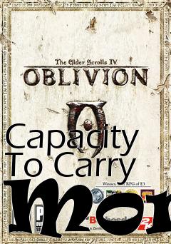 Box art for Capacity To Carry More