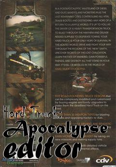 Box art for Hard Truck: Apocalypse editor