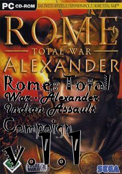 Box art for Rome: Total War - Alexander Indian Assault Campaign v.1.1