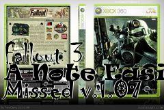 Box art for Fallout 3 A Note Easily Missed v.1.07