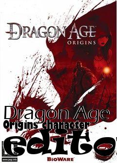 Box art for Dragon Age Origins character editor