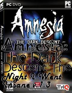 Box art for Amnesia: The Dark Descent The Night I Went Insane v.1.3