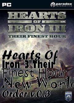 Box art for Hearts Of Iron 3 Their Finest Hour New World Order v.0.3