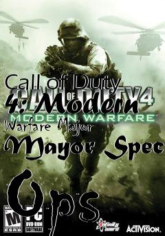 Box art for Call of Duty 4: Modern Warfare Major Mayor Spec Ops