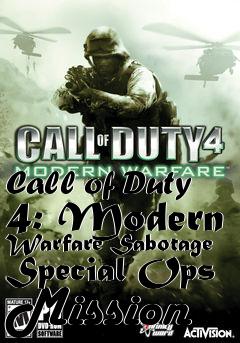 Box art for Call of Duty 4: Modern Warfare Sabotage Special Ops Mission