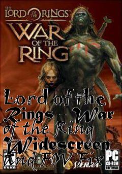 Box art for Lord of the Rings - War of the Ring Widescreen and FOV Fix