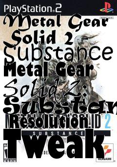 Box art for Metal Gear Solid 2 - Substance Metal Gear Solid 2: Substance  Resolution Tweak