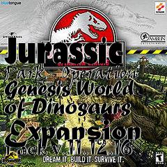 Box art for Jurassic Park - Operation Genesis World of Dinosaurs Expansion Pack v.11.12.16