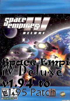 Box art for Space Empires IV Deluxe v1.94 to v1.95 Patch