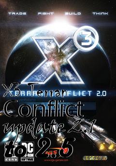 Box art for X3 Terran Conflict update 2.1 to 2.5