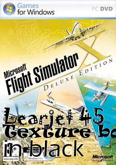 Box art for Learjet 45 Texture back in black