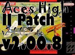 Box art for Aces High II Patch v2.00.7 to v2.00.8