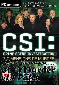 Box art for CSI: 3 Dimensions of Murder v1.1 Patch