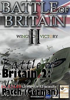 Box art for Battle of Britain 2: WoV v2.03 Patch (German)