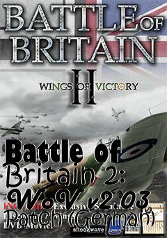 Box art for Battle of Britain 2: WoV v2.03 Patch (German)