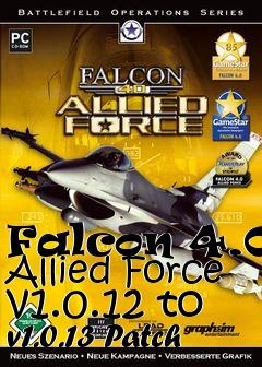 Box art for Falcon 4.0: Allied Force v1.0.12 to v1.0.13 Patch