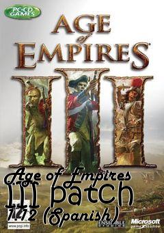 Box art for Age of Empires III patch 1.12 (Spanish)