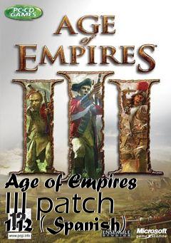 Box art for Age of Empires III patch 1.12 (Spanish)