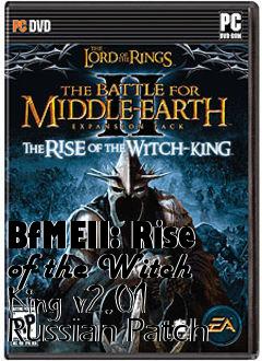 Box art for BfMEII: Rise of the Witch King v2.01 Russian Patch
