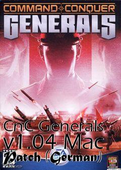 Box art for CnC Generals v1.04 Mac Patch (German)