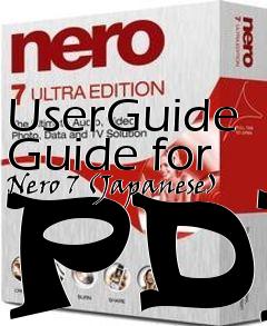 Box art for UserGuide Guide for Nero 7 (Japanese) PDF