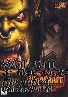 Box art for Warcraft 3: RoC v1.20e Simplified Chinese Patch