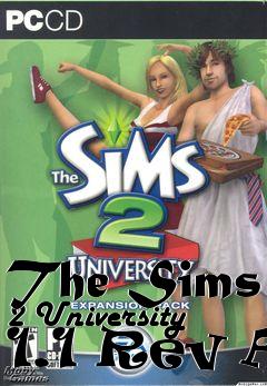 Box art for The Sims 2 University 1.1 Rev A