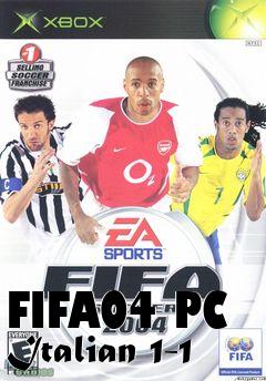 Box art for FIFA04 PC Italian 1-1