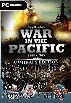 Box art for War in the Pacific v1.60 to v1.80 Update Patch