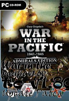 Box art for War in the Pacific v1.60 to v1.80 Update Patch