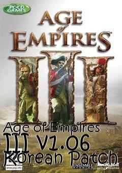 Box art for Age of Empires III v1.06 Korean Patch