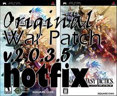 Box art for Original War Patch v.2.0.3.5 hotfix