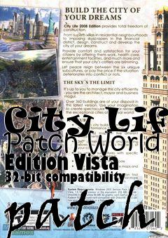 Box art for City Life Patch World Edition Vista 32-bit compatibility patch