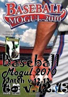 Box art for Baseball Mogul 2010 Patch v.12.12 to v.12.13