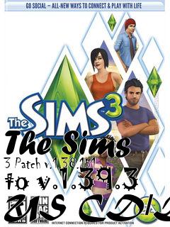 Box art for The Sims 3 Patch v.1.38.151 to v.1.39.3 US CD/DVD