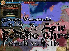 Box art for Europa Universalis III: Heir to the Throne Patch v.4.1b