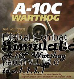 Box art for Digital Combat Simulator: A-10C Warthog Patch v.1.1.1.0 to v.1.1.1.1