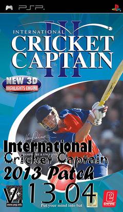 Box art for International Cricket Captain 2013 Patch v.13.04