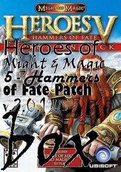 Box art for Heroes of Might & Magic 5 - Hammers of Fate Patch v.2.0.1 US box