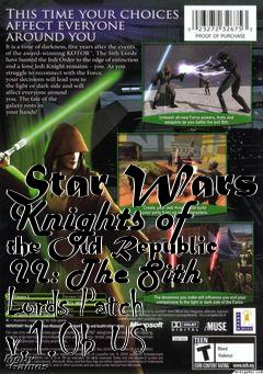 Box art for Star Wars Knights of the Old Republic II: The Sith Lords Patch v.1.0b US