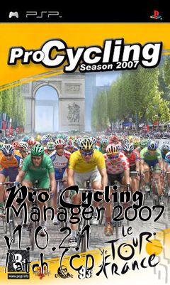 Box art for Pro Cycling Manager 2007 v1.0.2.1 Patch (CD)