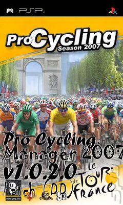 Box art for Pro Cycling Manager 2007 v1.0.2.0 Patch (DD)