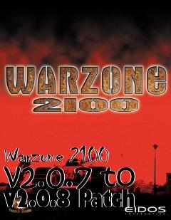 Box art for Warzone 2100 v2.0.7 to v2.0.8 Patch