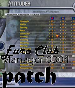 Box art for Euro Club Manager 0304 patch