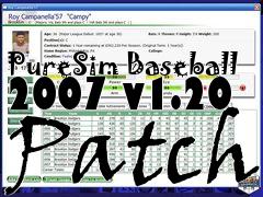 Box art for PureSim Baseball 2007 v1.20 Patch